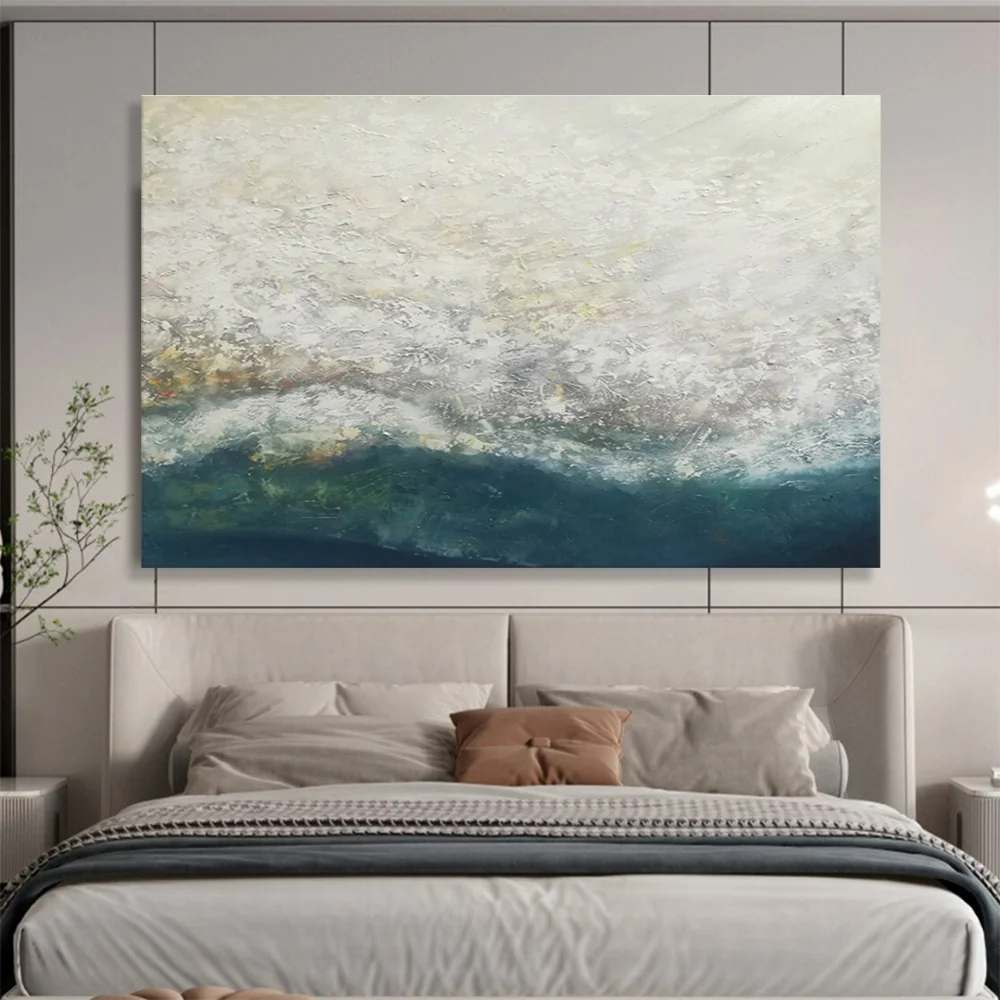 Seaside Office Room - big contemporary canvas for dining room